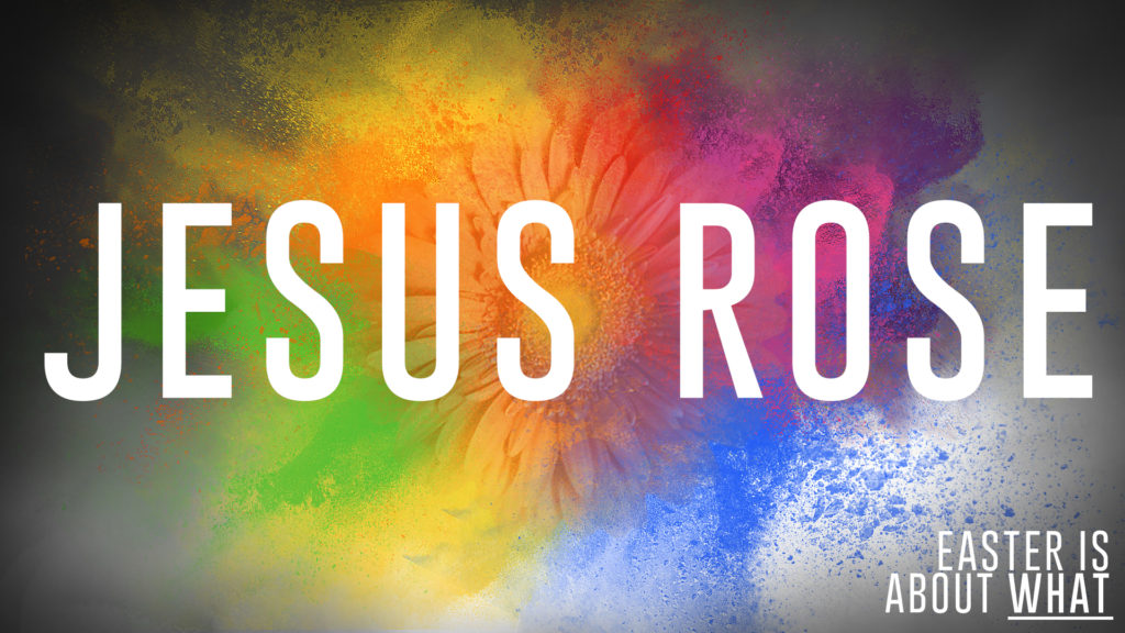 Colorful background that says 'Jesus Rose' redemption church plano texas Chris Fluitt dfw