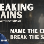 Name the Chain, Break the Shame message artwork for the Breaking Chains series on addiction and freedom from shame at Redemption Church