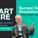 Start Here Week 2 title slide with Pastor Chris Fluitt - Burned Out on Resolutions? Small Steps, Lasting Change - Redemption Church Plano